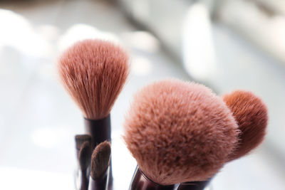 Close-up of make-up brushes