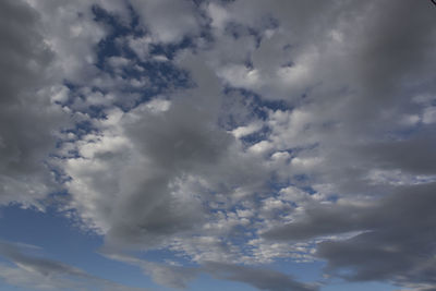 Low angle view of clouds in sky