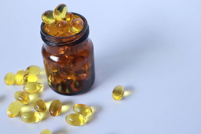 Close-up of drink in glass on table