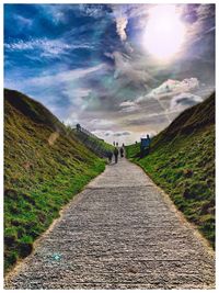 Scenic view of land against sky