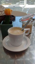 Close-up of coffee on table