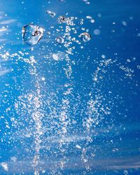 Aerial view of swimming pool in sea