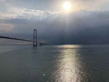 View of bridge over sea against sky