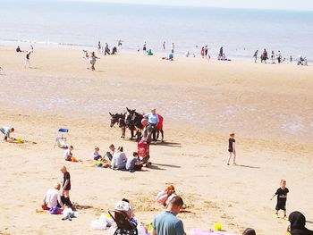 Group of people on beach