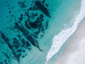 High angle view of beach