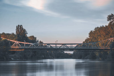 Bridge over river against sky