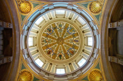 Low angle view of ceiling of building