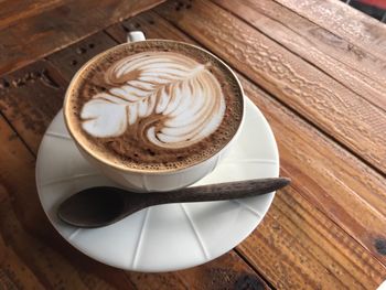 Coffee cup on table