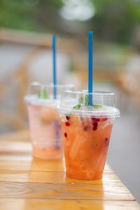 Close-up of drink on table