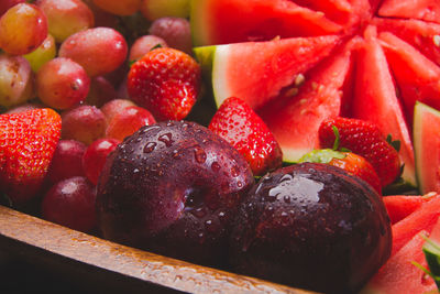 Close-up of strawberries