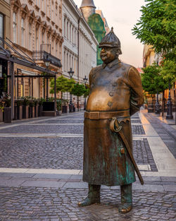 The policeman statue in budapest, hungary