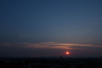 Scenic view of landscape at sunset