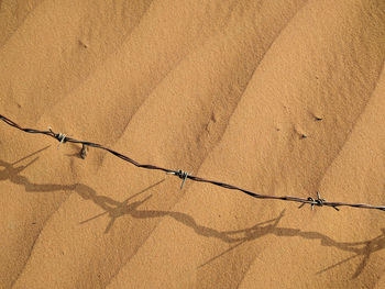 Close-up of shadow on sand