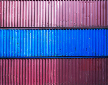 Full frame shot of cargo container