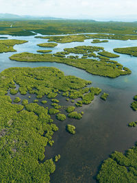 High angle view of landscape