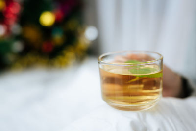 Close-up of drink on table