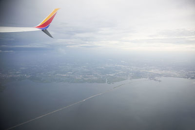 Aerial view of landscape against sky
