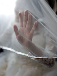 Close-up of hands of bride