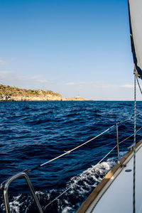 View of sea against clear sky