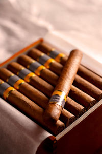 Close-up of cigar