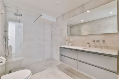 Interior of modern bathroom