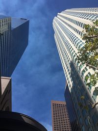 Low angle view of modern building against sky