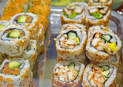 Close-up of sushi