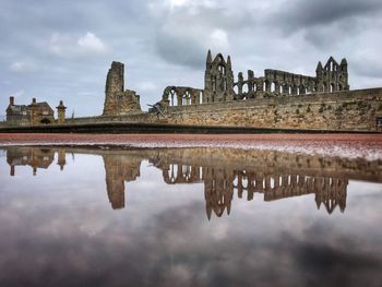 Reflection of buildings in water