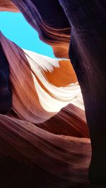 Low angle view of slot canyon