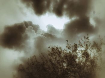 Low angle view of cloudy sky