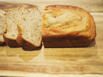 Close-up of bread on table