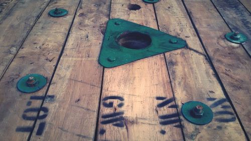 Close-up of wooden plank