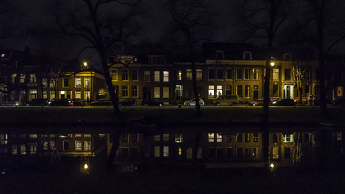 Reflection of buildings in water