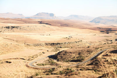 Scenic view of desert against sky