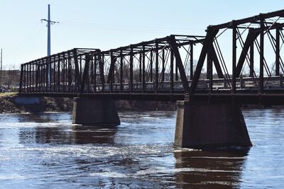 Bridge over river against sky