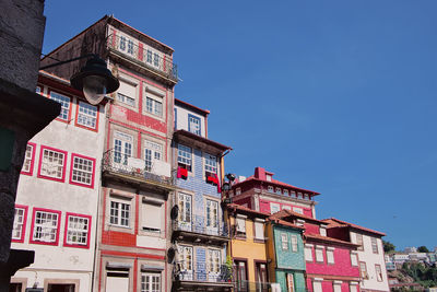 Colorful buildings along the douro river in porto, portugal