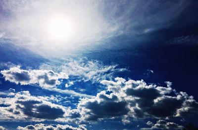 Low angle view of cloudy sky
