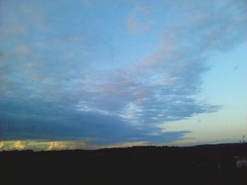 Scenic view of landscape against cloudy sky