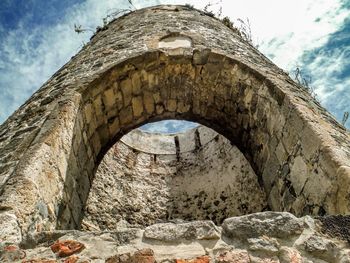 Low angle view of old ruins