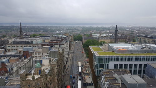 High angle view of cityscape