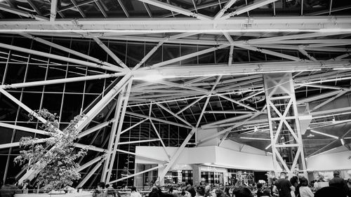 Low angle view of ferris wheel at night