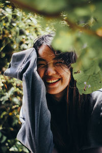 Portrait of a smiling young woman