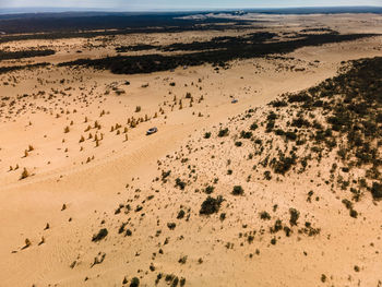 Aerial view of a desert