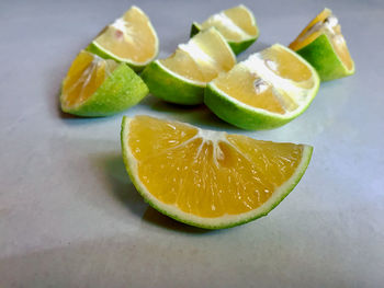 Close-up of fruits on table