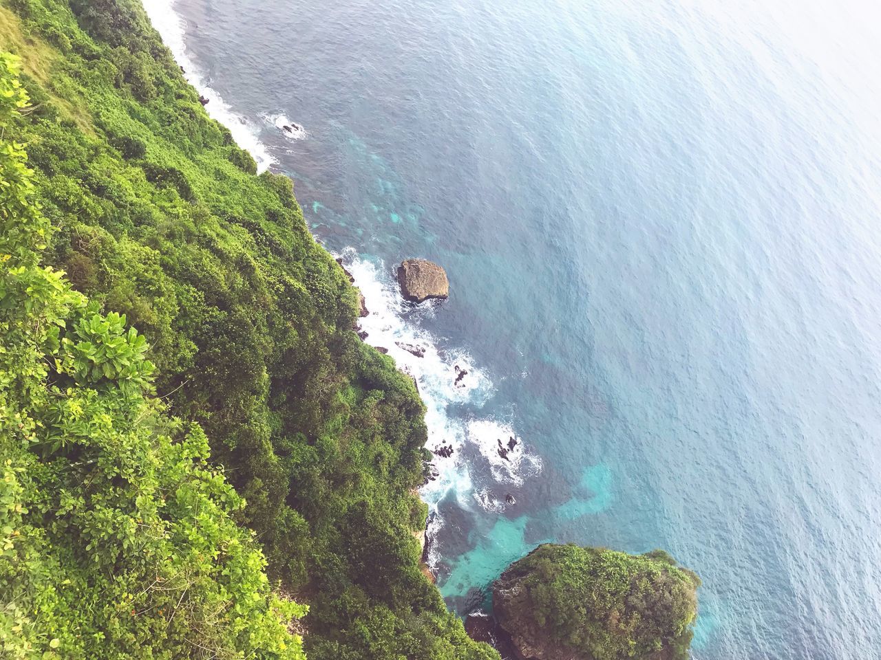 sea, high angle view, water, nature, beauty in nature, scenics, tranquil scene, day, tranquility, no people, outdoors, horizon over water, sky