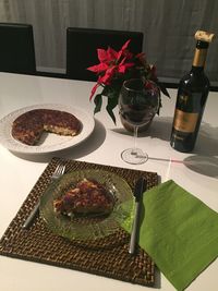 Close-up of food on table