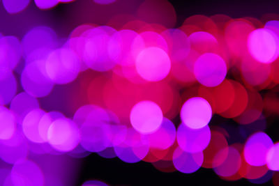 Defocused image of illuminated lights