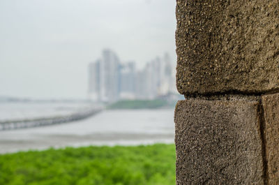 Close-up of stone wall