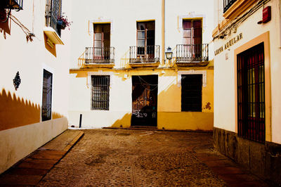 Alley amidst buildings in city