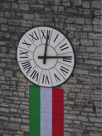 Clock mounted on wall